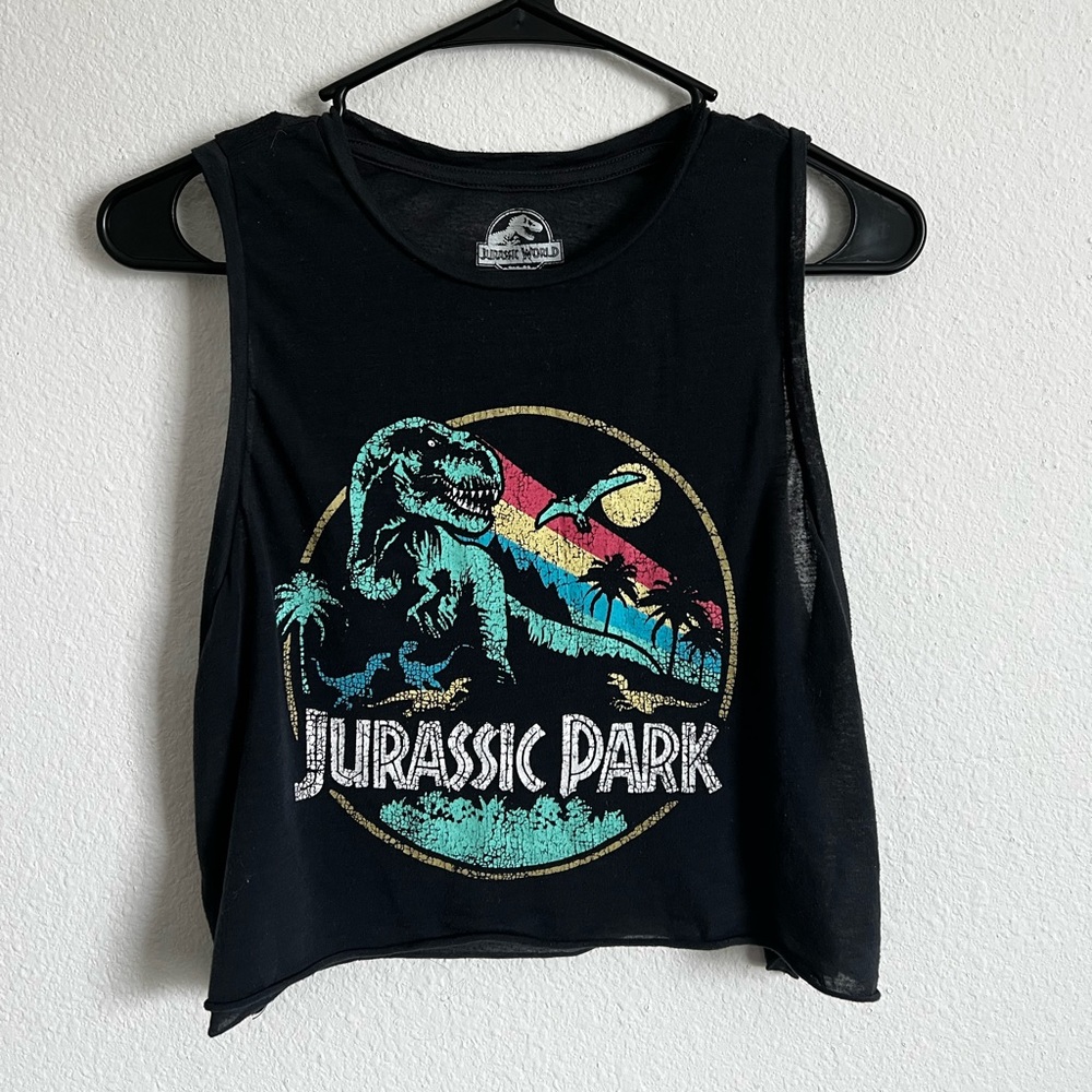 Jurassic Park Crop Tank Top